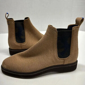Rothys The Merino Chelsea Boot in Bourbon Brown Tan Camouflage Camo Mens Size 8